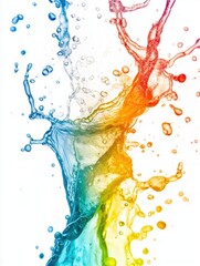 Sticker - Water Splash Rainbow