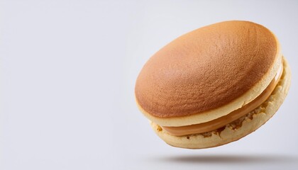 Wall Mural - Floating dorayaki with white background isolated