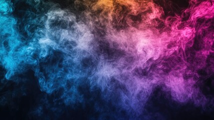 Sticker - Colorful Smoke Effect on Black Background