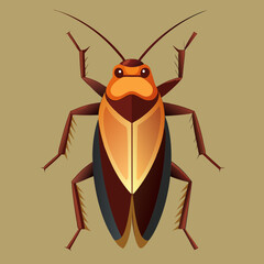 Wall Mural - vector illustration of cockroach