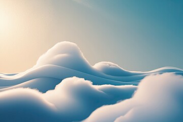 Wall Mural - Vibrant Abstract Cloud Background with Fluid Waves and Luminous Texture