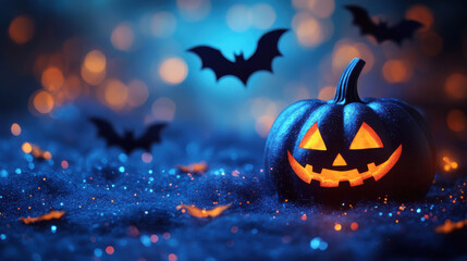 Happy Halloween holiday spooky scary background