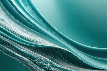 Wall Mural - Elegant Aqua Textured Surface with Abstract Fluid Waves