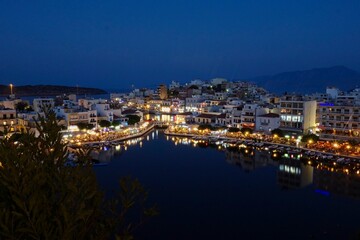 The postcard-worthy town of Agios Nikolaos on the Greek island of Crete