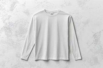 White Long Sleeve Tshirt Mockup Isolated created with Generative AI