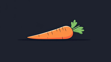 Poster - A sleek, modern carrot icon in illustration, perfect for apps, websites, and digital design projects.