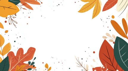 Wall Mural - Transform your autumn sale with vibrant floral background templates. Perfect for greeting cards, banners, and invitations