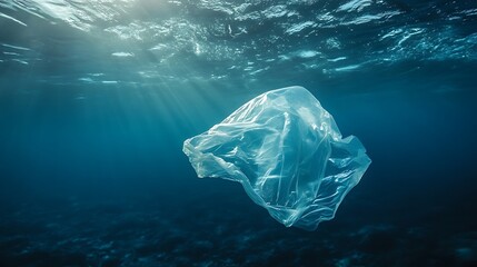 Sticker - Plastic Bag Pollution in the Ocean