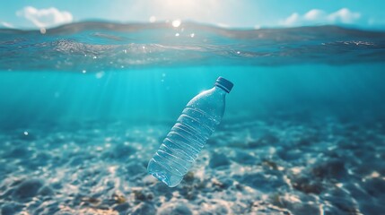 Sticker - Plastic Bottle Pollution in the Ocean