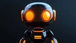 © matoya - Black Robot with Glowing Orange Eyes