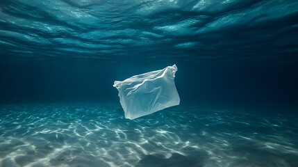 Sticker - Plastic Bag Underwater - A Silent Threat