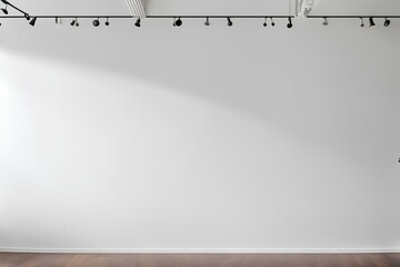 empty white room with white wall, blank white paper on white wall, white brick wall background