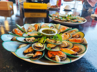 mussels on a plate