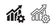 © lovemask - Data analytics icons on white background. Vector illustration.
