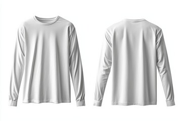 White Long Sleeve Tshirt Mockup Isolated created with Generative AI