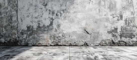 Canvas Print - White gray wall with a grunge texture on the concrete surface. Copy space image. Place for adding text and design