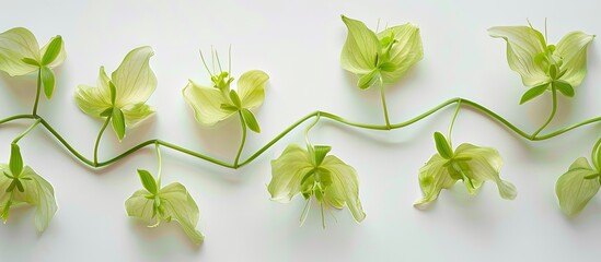 Canvas Print - Close up shot of codonopsis set against a white background. Copy space image. Place for adding text and design