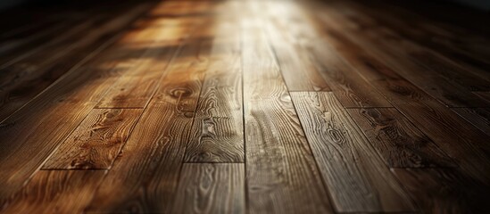 Poster - Wood parquet flooring natural material laminate Background for designs and presentations. Copy space image. Place for adding text and design