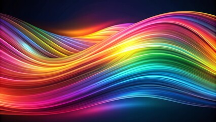 Wall Mural - Vibrant and flowing abstract waves background with colorful lines