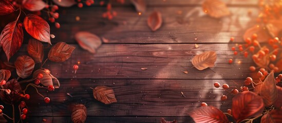 Wall Mural - Rustic and traditional autumn background with copy space for the Thanksgiving holiday