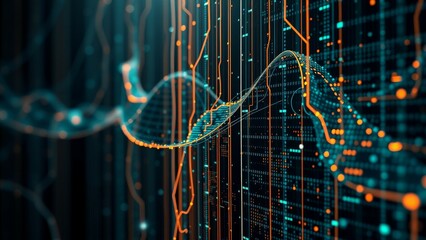 Abstract digital data flow concept