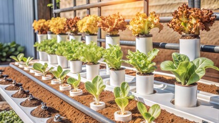 Sticker - vegetables are grown using fertigation system