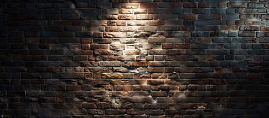 Poster - Aged Horizontal Brick Wall Background. Copy space image. Place for adding text and design