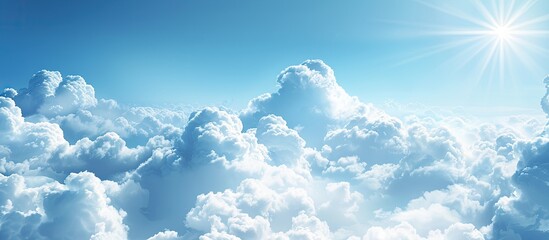 Canvas Print - sky above the cloud cover. Copy space image. Place for adding text and design