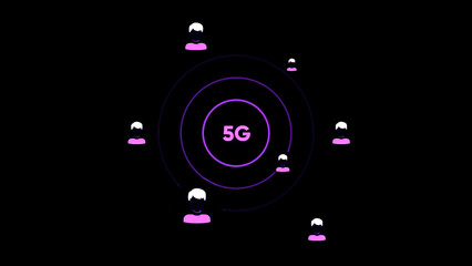 Wall Mural - 5g network digital concept, high speed internet network communication technology. design. spreading 