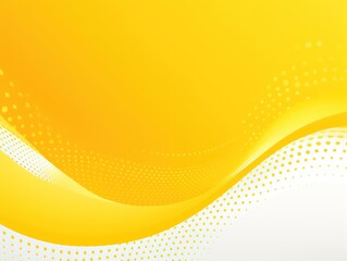 Wall Mural - Yellow and white vector halftone background with dots in wave shape, simple minimalistic design for web banner template presentation background. with copy space 