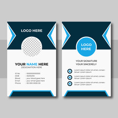 Wall Mural - Modern and creative id card template. corporate id card design template for office employee, staff or others.
