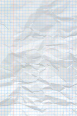 Poster - White clean crumpled checkered paper