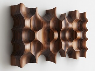 Wall Mural - Abstract Wooden Wall Art Sculpture.