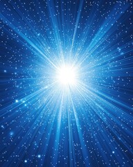 Abstract blue background featuring a star explosion in a line art illustration style