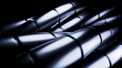 Wall Mural - abstract design, flowing lines illuminated by neon lights against a dark backdrop. design. spinning 