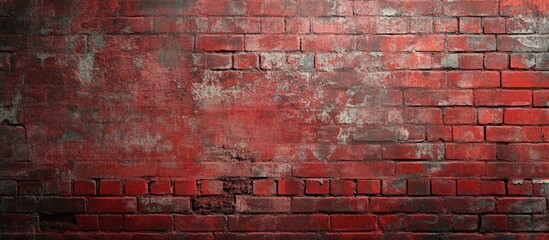 Aufkleber - Grunge red brick wall backdrop with copy space
