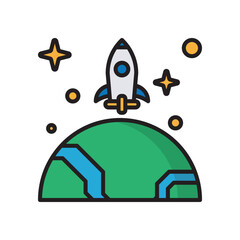 Sticker - Space Illustration