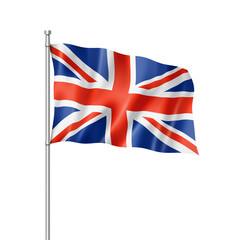 british flag isolated on white