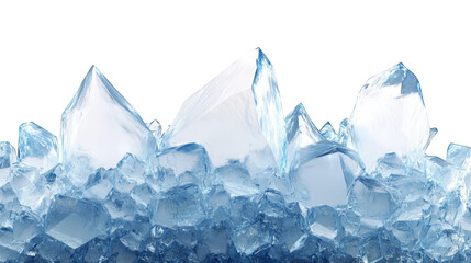 Wall Mural - ice cubes background frozen texture crystal clear abstract art nature