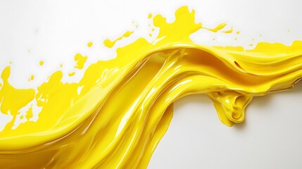 Poster - Abstract Yellow Paint Splash