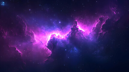 Wall Mural - cosmic nebula purple galaxy dust and stars