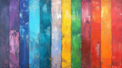 Poster - Colorful Abstract Stripe Art Painting