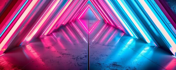 Sticker - Neon light patterns with vivid gradients, 4K hyperrealistic photo