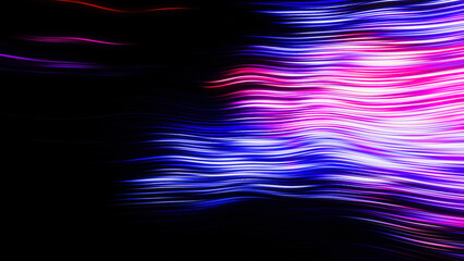 Wall Mural - vibrant abstract light trails flow elegantly against a dark background, adding depth and expression