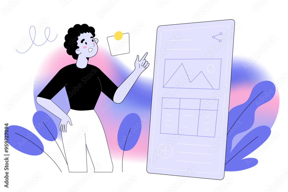 Person taking a note creating a workspace using a note-taking ...