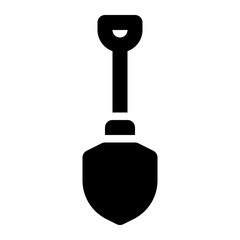 Sticker - shovel, spade, scoop, tools, carpentry solid or glyph icon