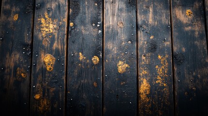 Sticker - Weathered Wooden Planks Background