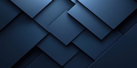 Abstract geometric pattern with overlapping blue metallic panels