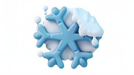 Poster - Frostbite Winter elements icon 3D Cartoon