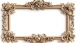 © 4AXY - Rectangle gold frame with oriental-inspired patterns on classy background